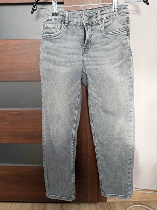 Szare spodnie jeansy Zara rozmiar 140