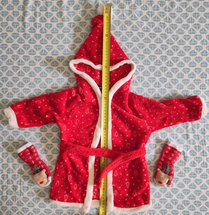 Szlafrok polarowy świateczny Mikołajki 74