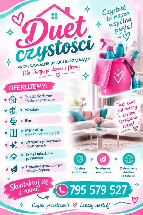 Sprzatanie biur, mieszkań, domów oraz apartamentów