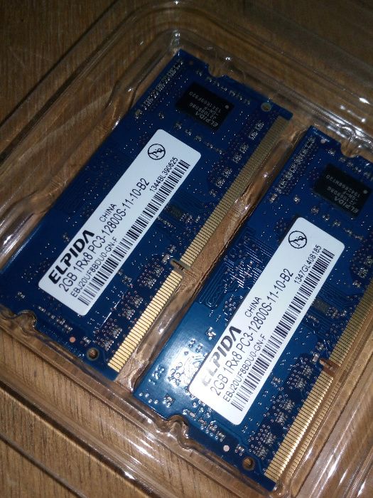 Placas memoria RAM original Apple 2 + 2 gb pc3-12800s 1Rx8, novas