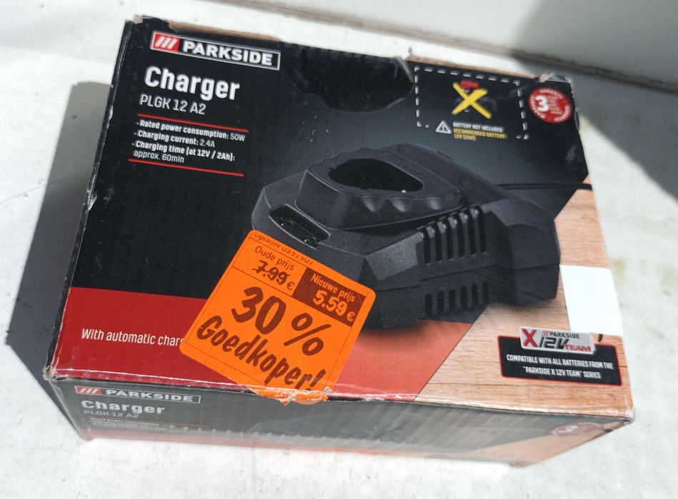 Ładowarka Parkside PLGK 12 A2 Nowa w pudełku. Germany.
