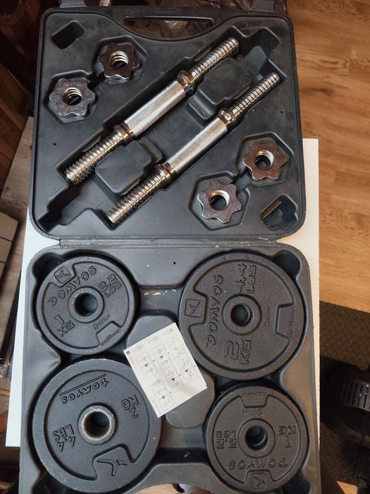 Hantle żeliwne 18kg Domyos