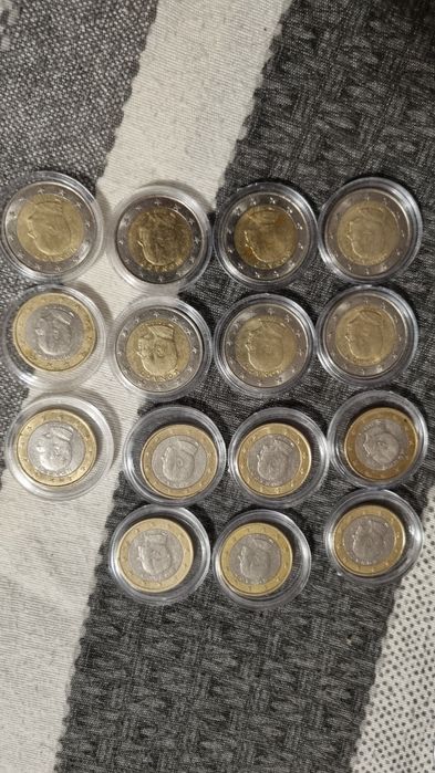Várias moedas monaco, vaticano,sao marino,malta