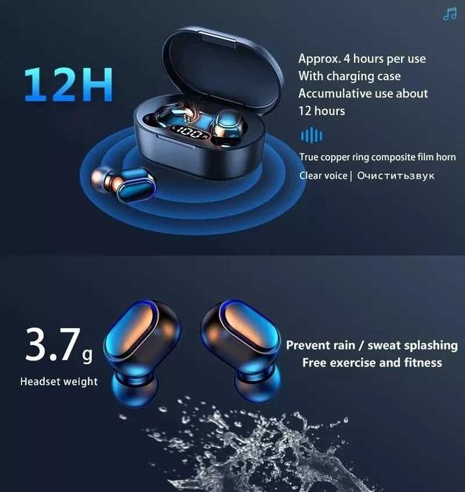 Auriculares Earphones Bluetooth NOVOS!