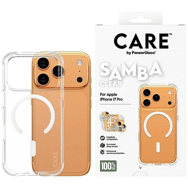 Etui CARE by PanzerGlass Fashionable Samba w. White MagSafe na iPhone