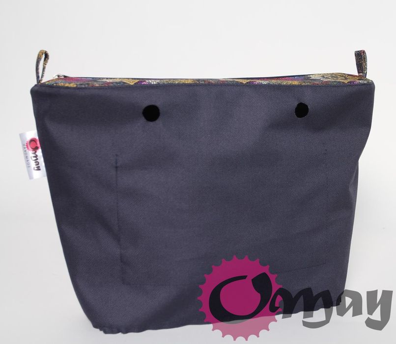 Granatowy organizer do OBAG STANDARD mandale Złote 2 kieszenie OMAY