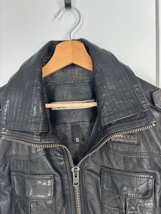 Kurtka skórzana męska S Superdry