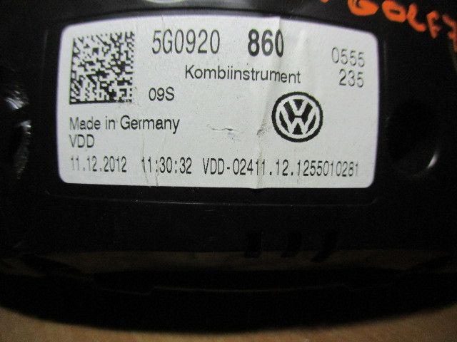 Quadrante / painel de instrumentos VOLKSWAGEN Golf VII Variant (BA5, B