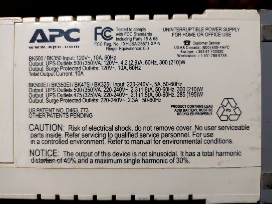 APC Back-UPS CS 500E