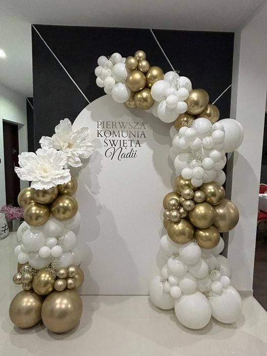 Ścianka balonowa do zdjęć komunia chrzest cekiny 18 neon 30 cekiny 40