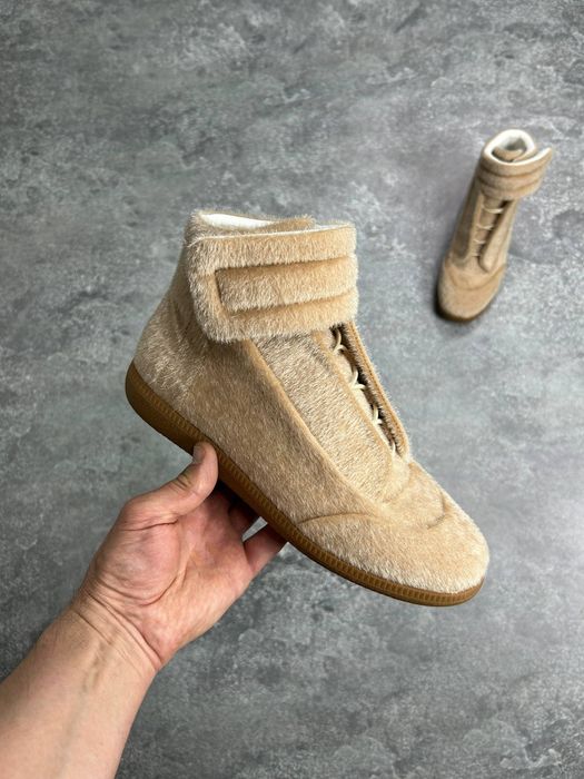 Maison margiela Future fur кеди кеды кросівки бежеві білі 43 42 41