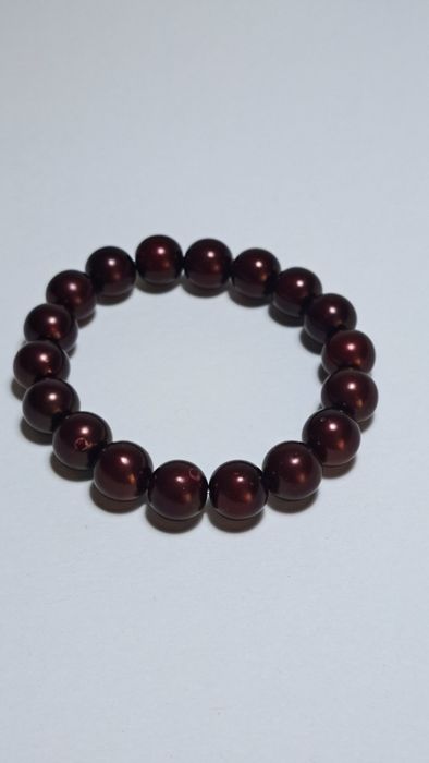 Bransoletka Ręcznie robiona, handmade, burgund, bordo