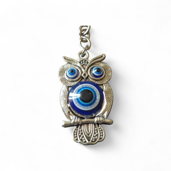Nowy brelok amulet Sowa niebieski oko proroka