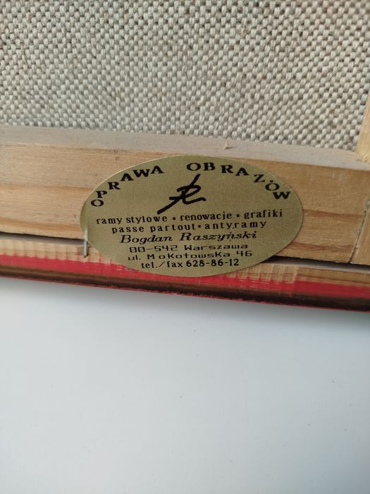 Obraz olejny brzozy J. Woźniak