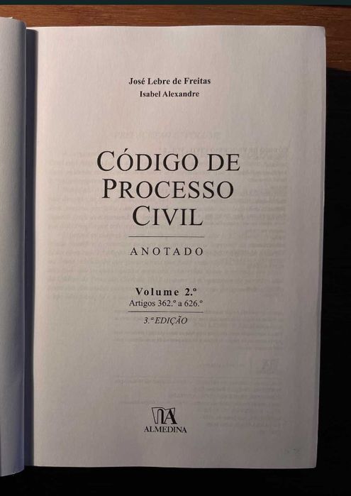 CPC Anotado II (Lebre de Freitas)