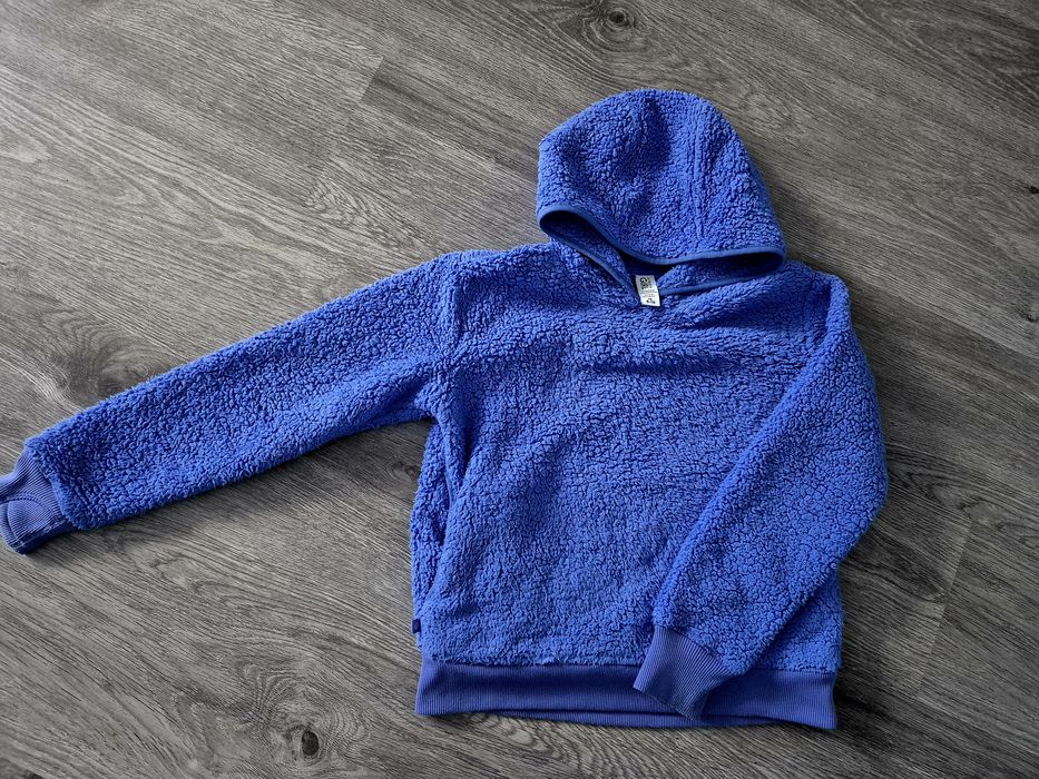 Niebieska mega gruba bluza baranek dla dziewczynki 128 134 oraz 140