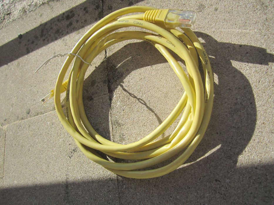 Cabo de rede CAT.5e amarelo 2m