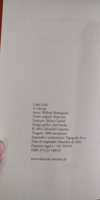 William Shakespeare, traduzido por Álvaro Cunhal