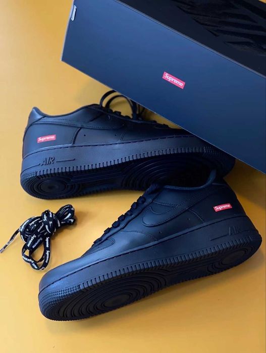 Nike AirForce 1 Low Supreme Czarne 42