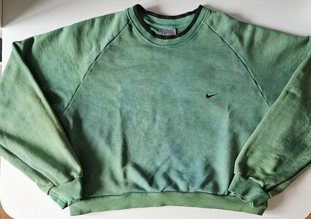 Nike bluza boxy XXL zielona diy streetwear