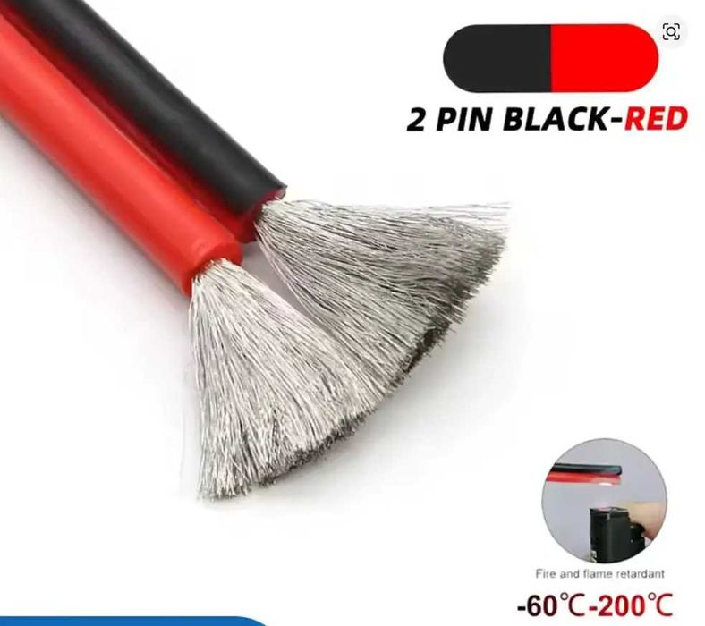 Кабел AWG ,4,5,7,10,14,16,20,22, 24,26,28 провод,медь,силикон,луженый