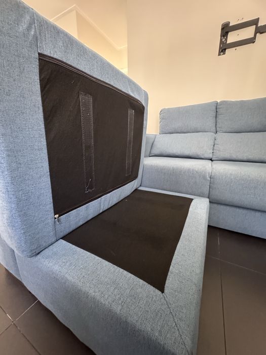 Sofá de 3 lugares Chaise Longue