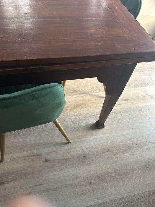 Mesa de jantar 120*120 / 120 * 220 cm em madeira maciça