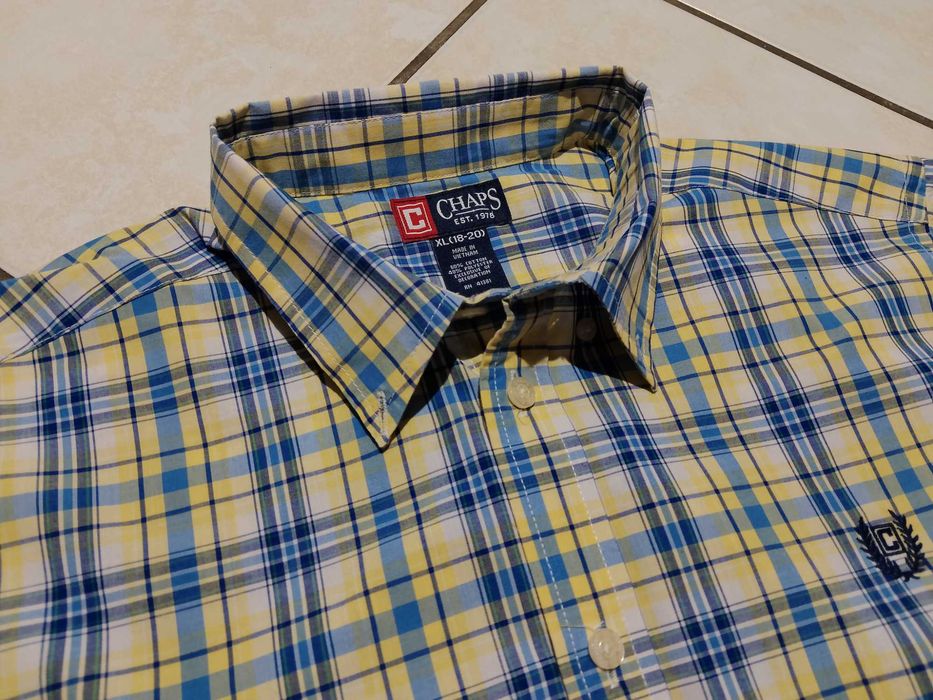 CHAPS by Ralph Lauren USA - NOWA! z LOGO Koszula Męska krótki rękaw M