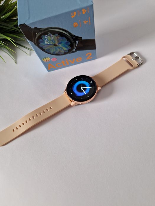 Smartwatch active 2 złoty, komplet.