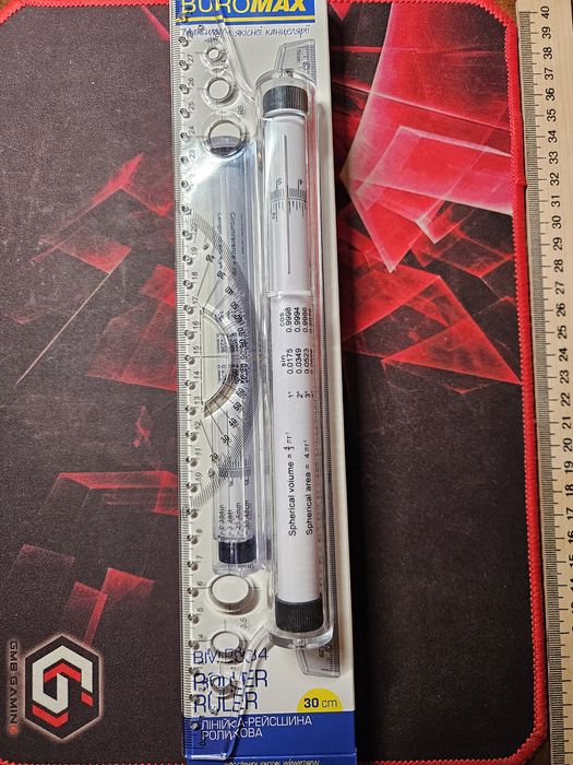 Лінійка-рейсшина роликова BUROMAX BM.5834 30 см