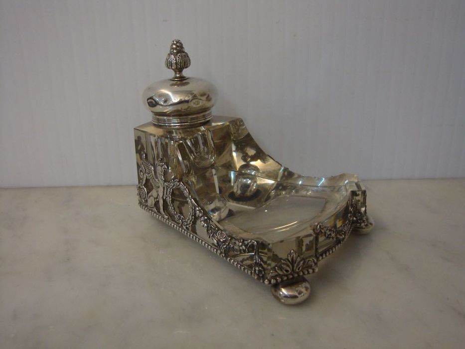 Grande Tinteiro antigo de Secretária