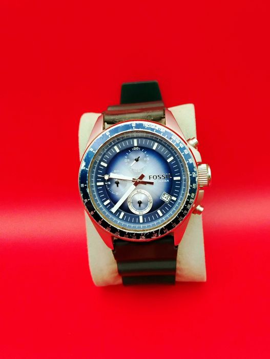 FOSSIL duży męski zegarek chronograf na chodzie