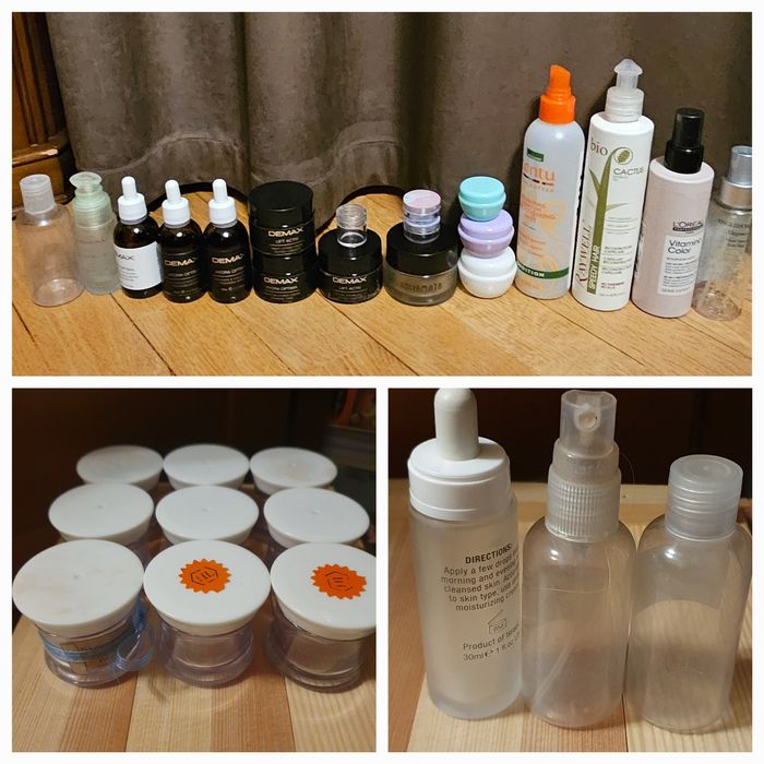 Баночки  скляні для крема бісера с дозаторами