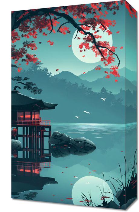 Obraz 30x50cm Japoński Pawilon
