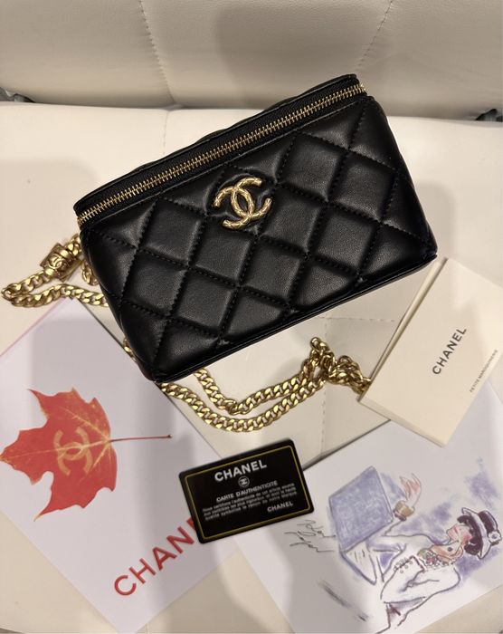 Torebka Chanel Vanity kuferek nowa skóra naturalna
