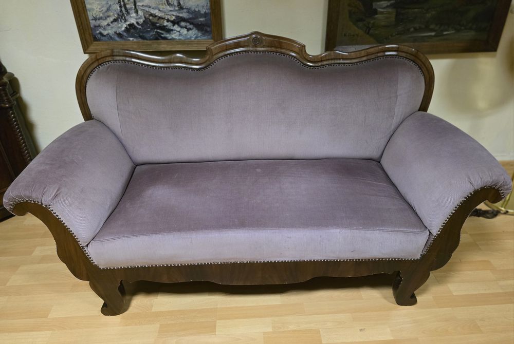 Elegancka sofa trzyosobowa Ludwik Filip
