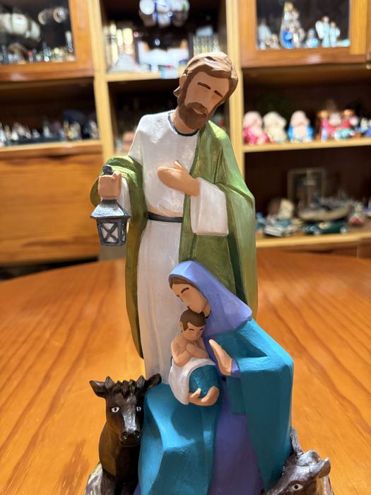 Sagrada família pintada à mão