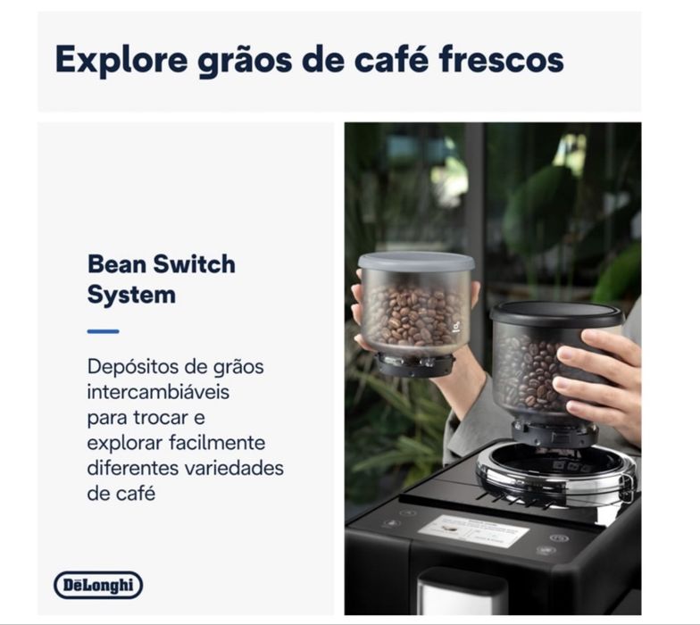 Máquina de café com moedor automático selada e com fatura