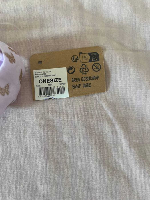 Bandolete de tecido lilás com borboletas douradas Kiabi, tamanho único