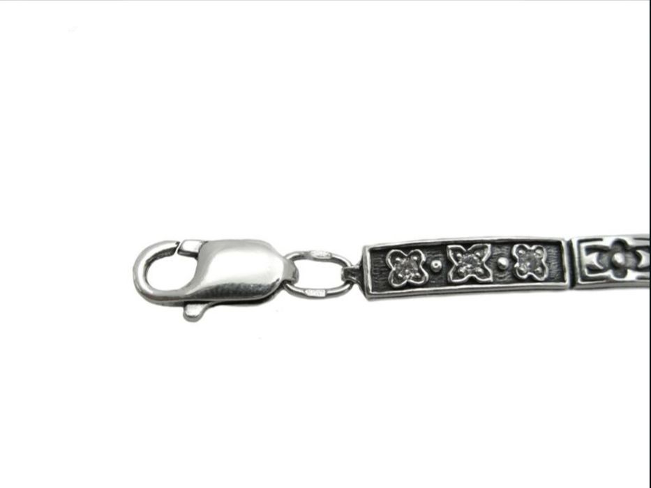 Серебряний браслет 925 проба《Фиалка》женский》