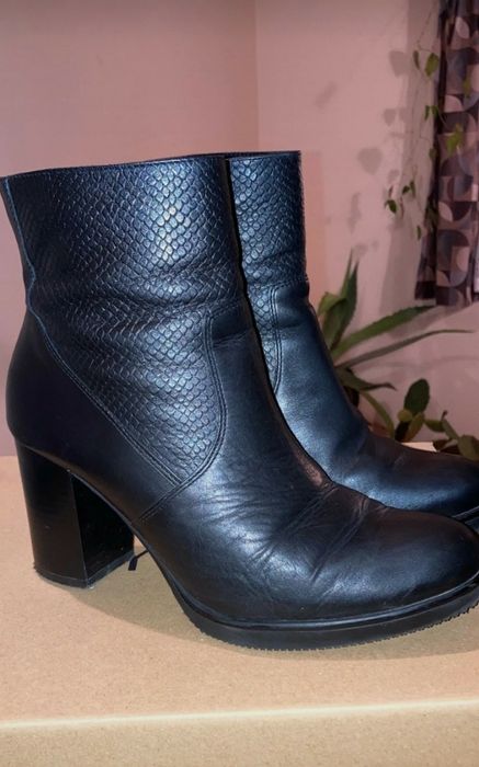 Botki damskie skórzane
