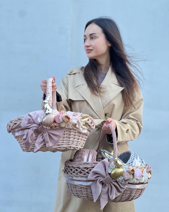 Пасхальний кошик великодня корзина пасхальний рушник