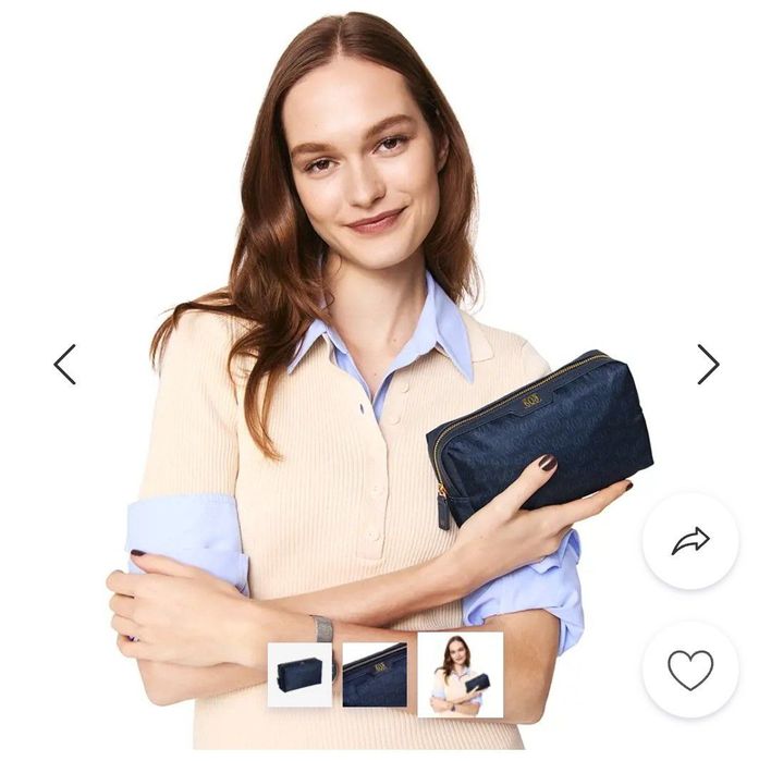 Класична косметичка синього кольору