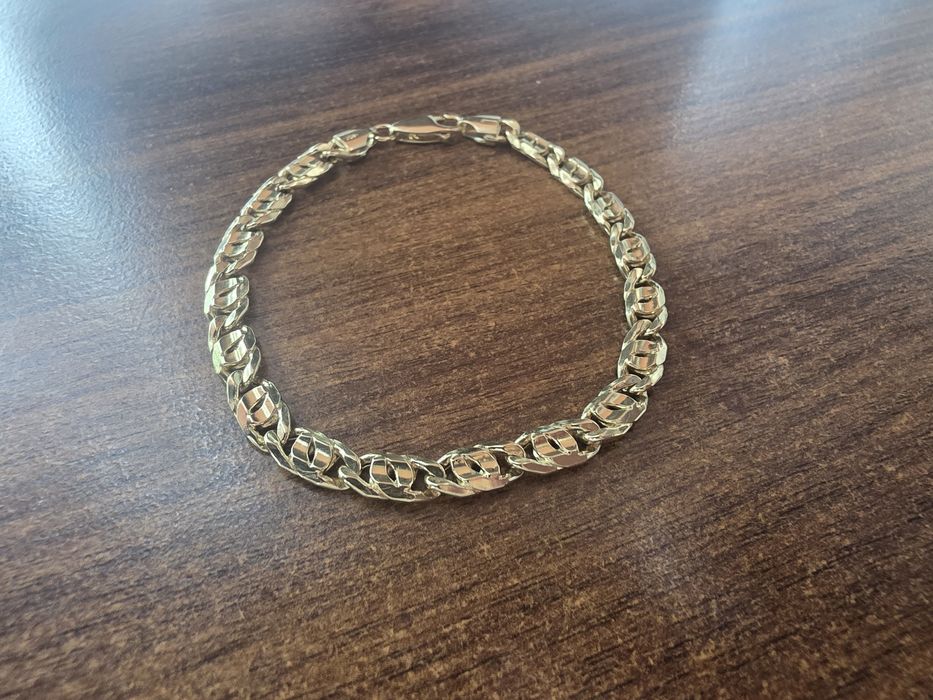 Złota bransoletka tygrysie oko Próba 750