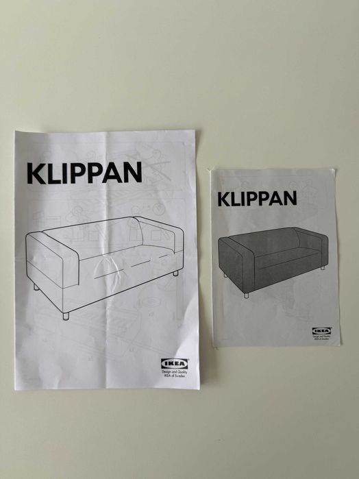 Sofá IKEA KLIPPAN + 2 Puffs/Repousa-pés + Almofadas