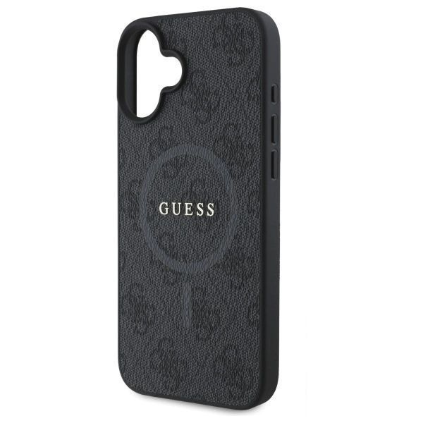 Etui Guess 4G Ring Classic Logo MagSafe na iPhone 16 - czarne