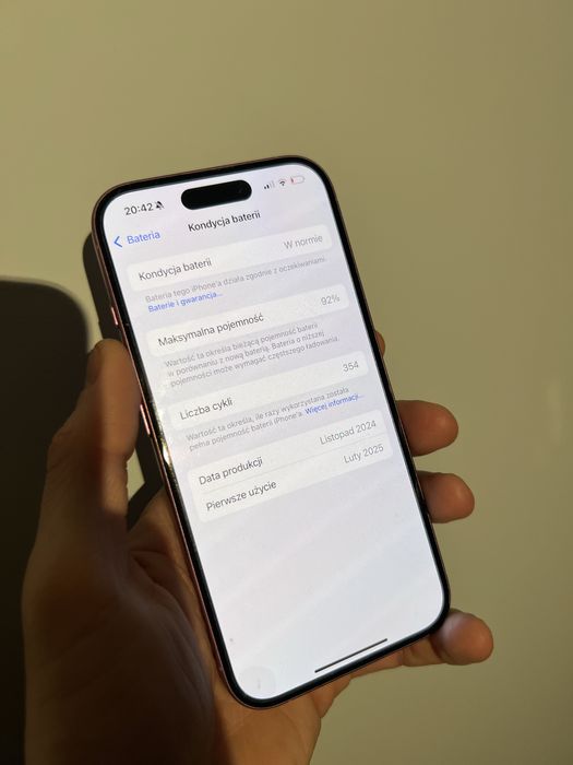 Iphone 16 różowy 256 GB