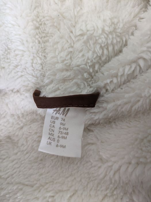 Jak nowy, z metką Kombinezon zimowy niemowlęcy h&m brązowy