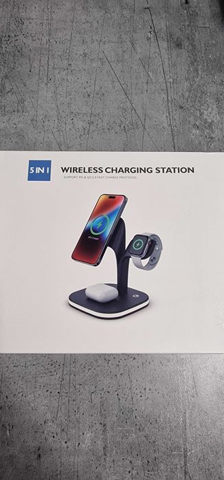 Nowa ETELIAR Bezprzewodowa Ładowarka 5W1 do Apple