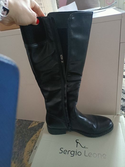 Nowe kozaki eko skóra